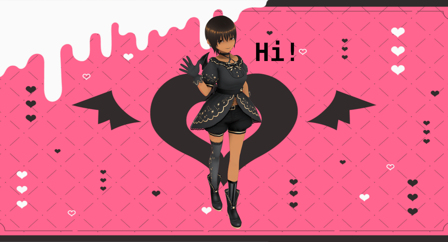  Digital art of Jacinta, a visual novel character made with Vroid and VRM posing tools